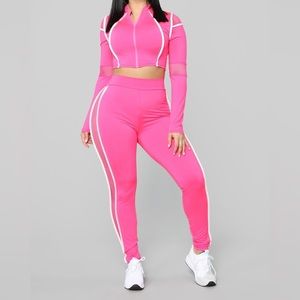 Fashion Nova set in Bright Pink